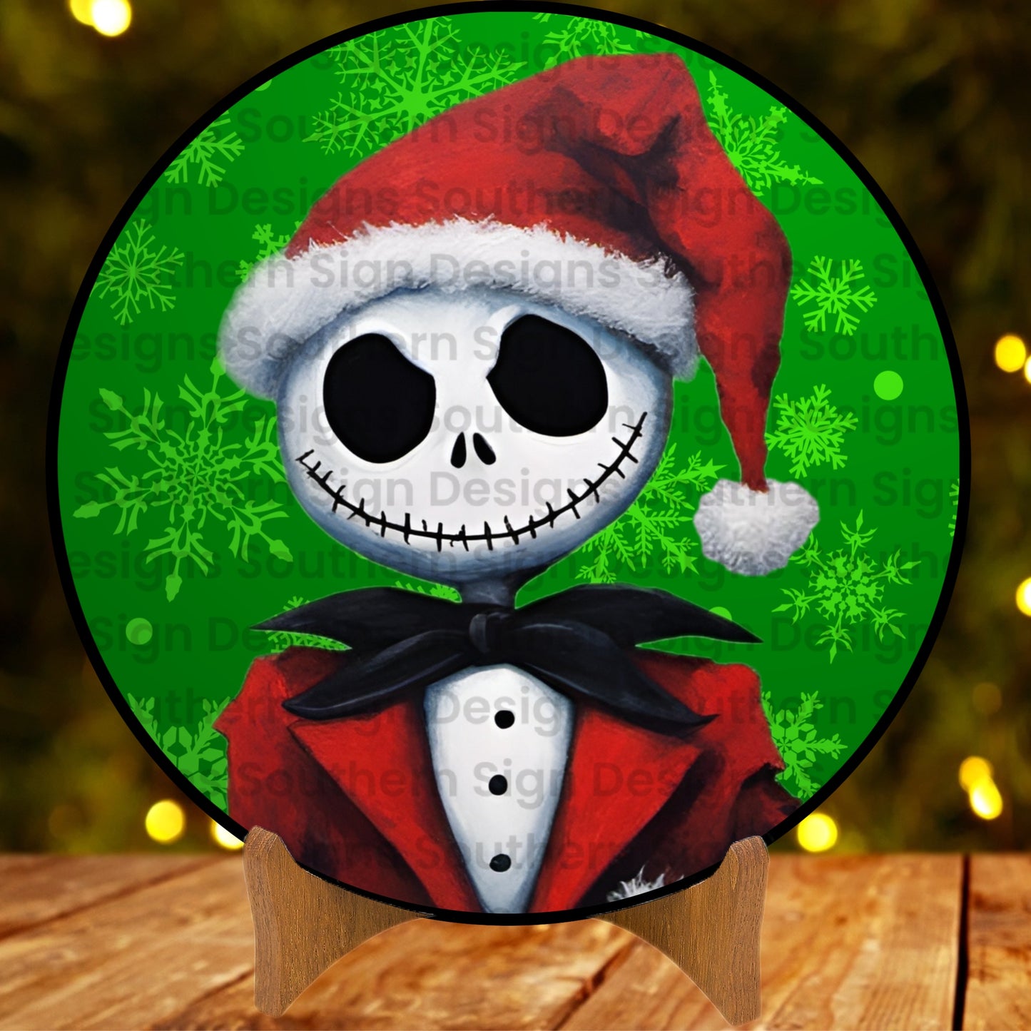 A Merry Skelly Christmas Wreath Sign