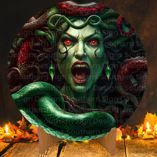 Medusa Halloween Wreath Sign