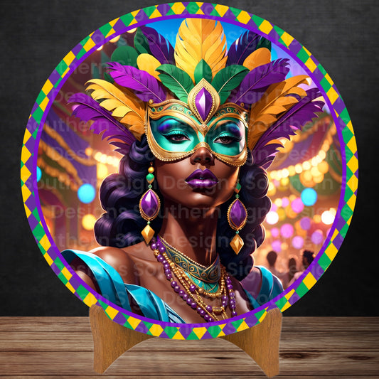Queen of Carnival Mardi Gras Wreath Sign