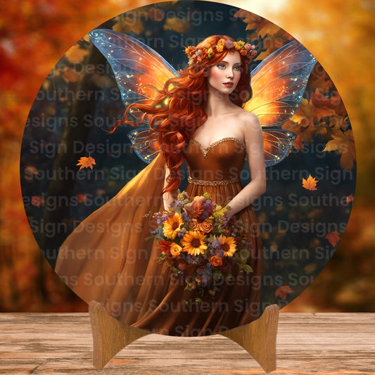 Stunning Fall Fairy Fall Wreath Sign