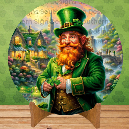 Jolly Leprechaun St Patrick’s Day Wreath Sign
